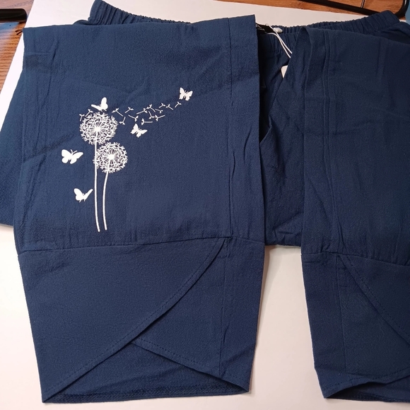 NWT women's 2XL pants Tapered high rise,E retro, butterfly print, Pockets. - Picture 11 of 14